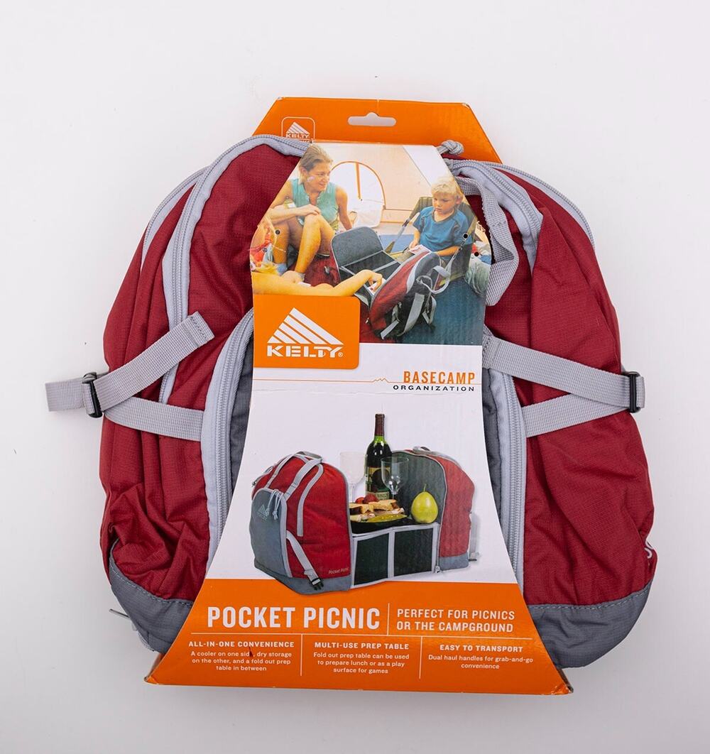 KELTY Portable Pocket Picnic Table Backpack Cooler Bag Hiking Camping New
